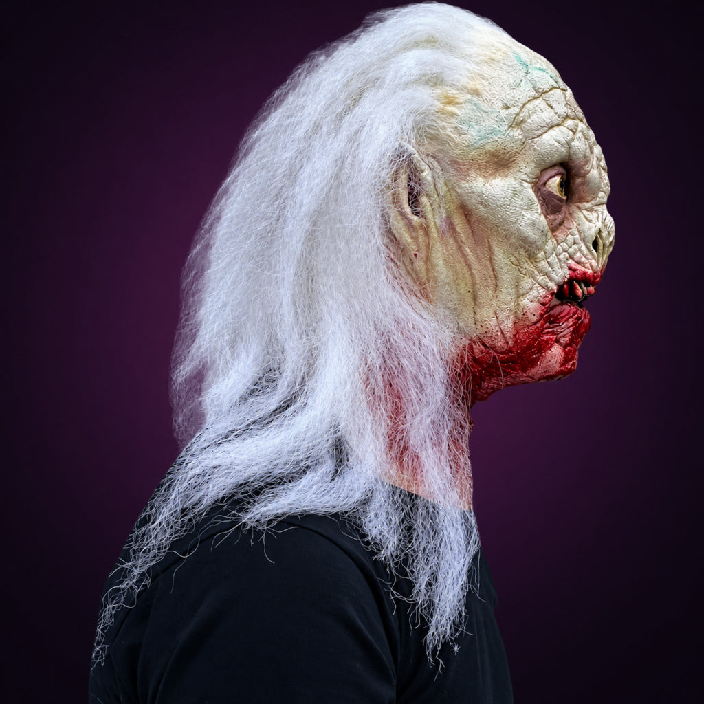 Bram Stoker's Dracula DRACULA DEAD mask, view 4, against a smooth dark aubergine gradient background