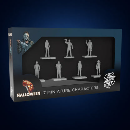 Halloween 1978 Miniatures – front packaging on dark midnight-blue gradient