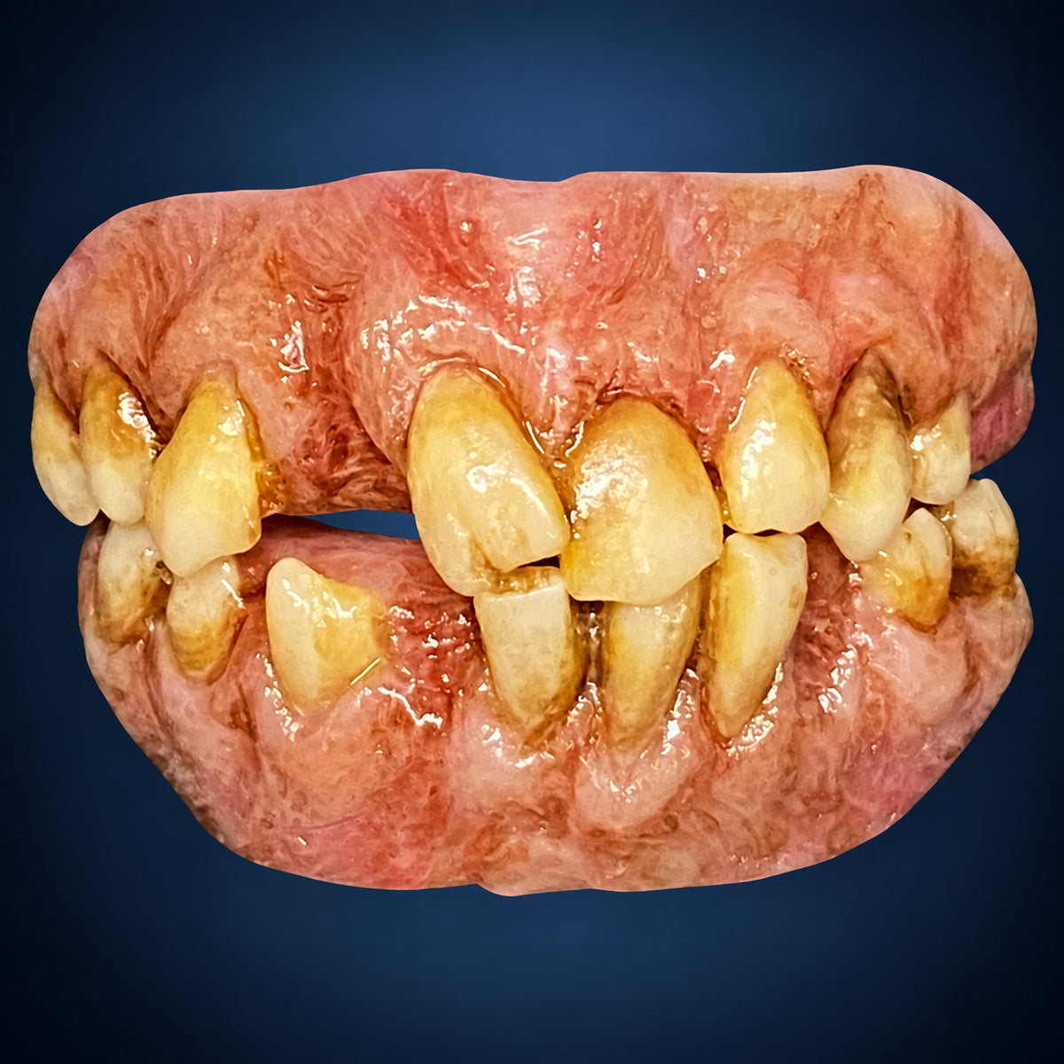 Leatherface Teeth – Texas Chainsaw Massacre 3 on dark slate-blue gradient