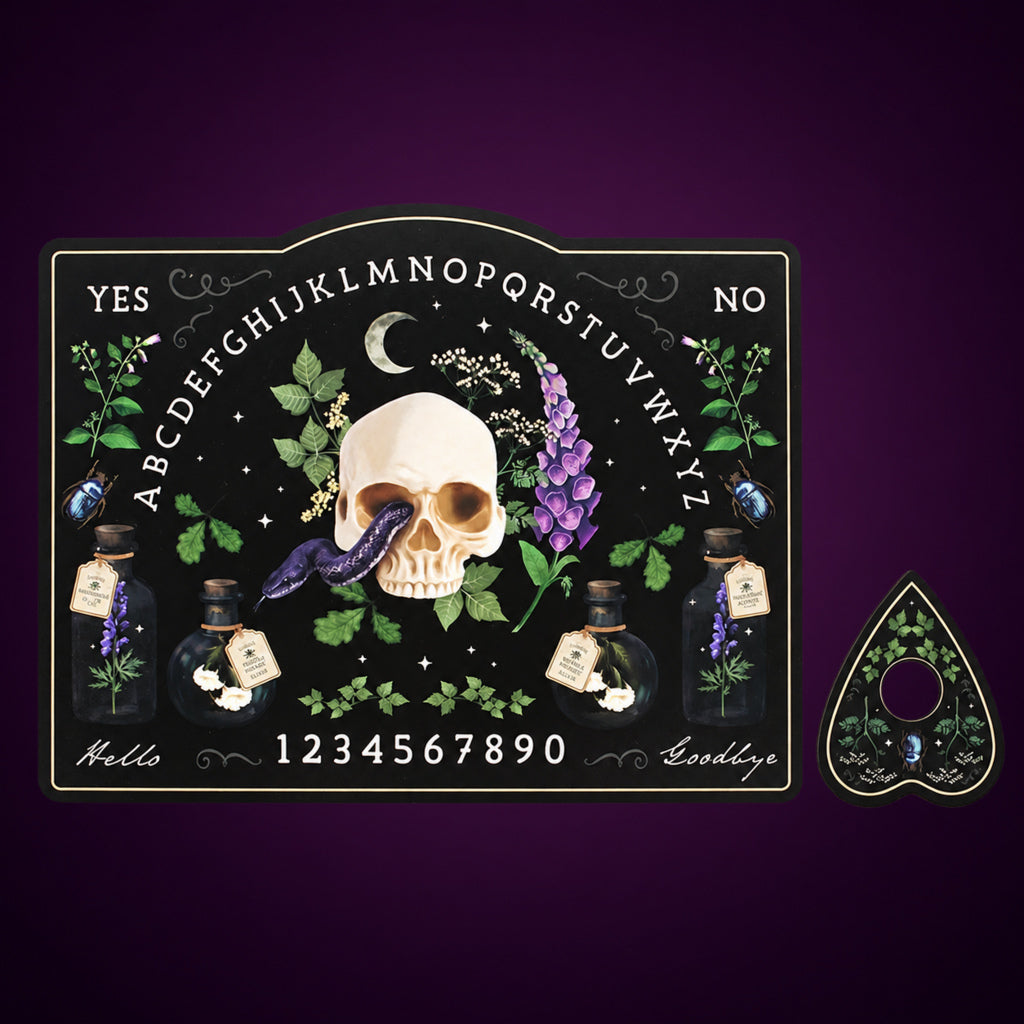 Poisonous Plants Talking Board – product view 2 on dark plum gradient