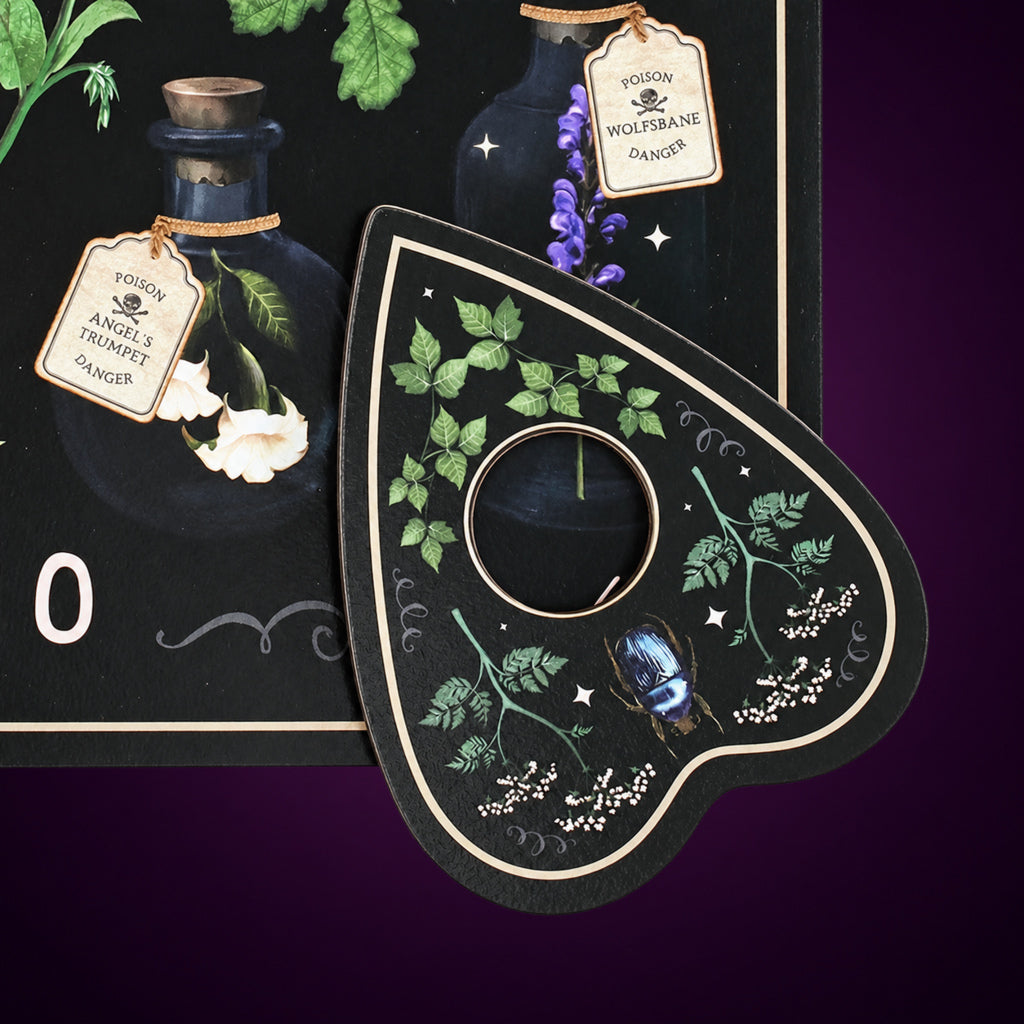 Poisonous Plants Talking Board – detail view 3 on dark plum gradient