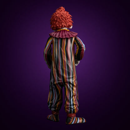 Scream Greats Killer Klowns from Outer Space Rudy 8-inch figure – view 5 on dark violet gradient