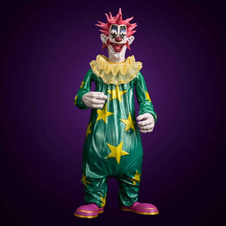 Scream Greats Killer Klowns from Outer Space Spikey 8-inch figure – view 2 on dark violet gradient
