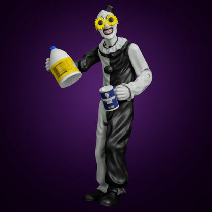Terrifier 2 Magic Shop Art the Clown 5-inch figure – view 3 on dark violet gradient