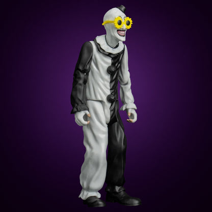 Terrifier 2 Magic Shop Art the Clown 5-inch figure – view 4 on dark violet gradient