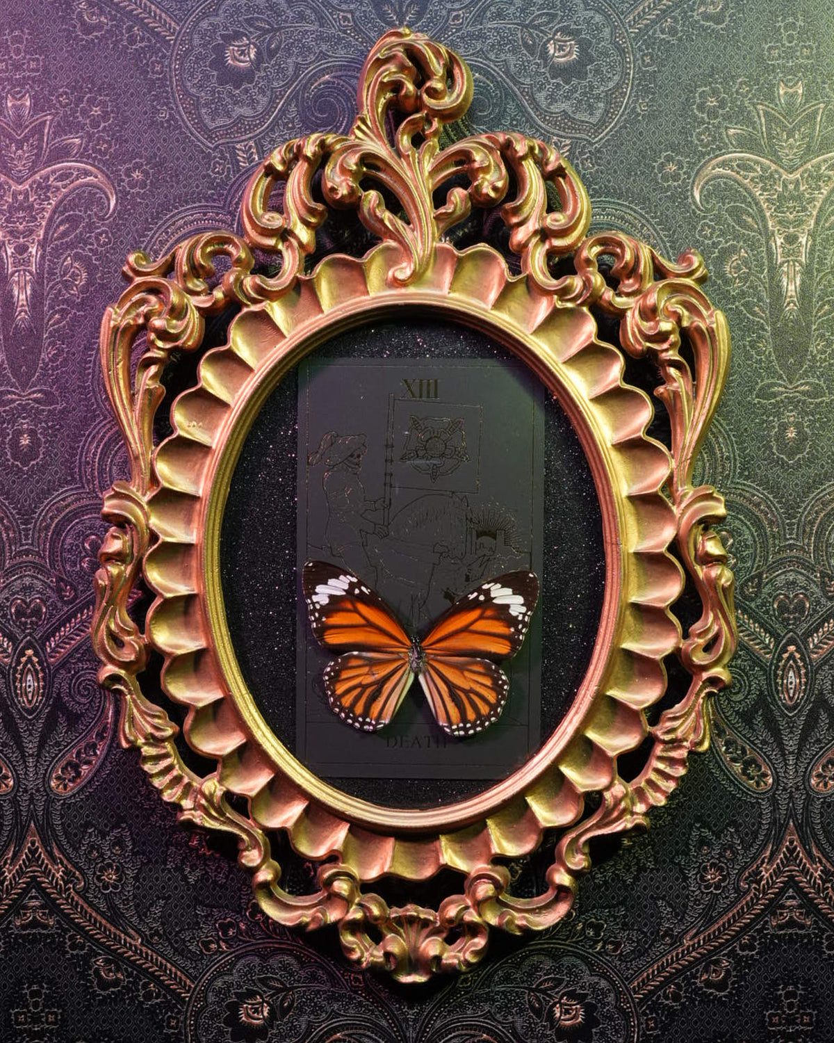 Death & Common Tiger in an Antique Frame framed wall decor